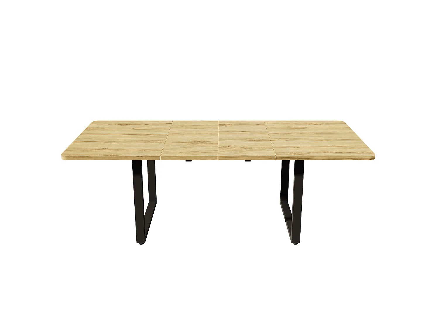 Table à manger extensible 140/180/220x80 cm - idéale pour 6 à 10 personnes - pieds en métal - Style moderne - Naturel