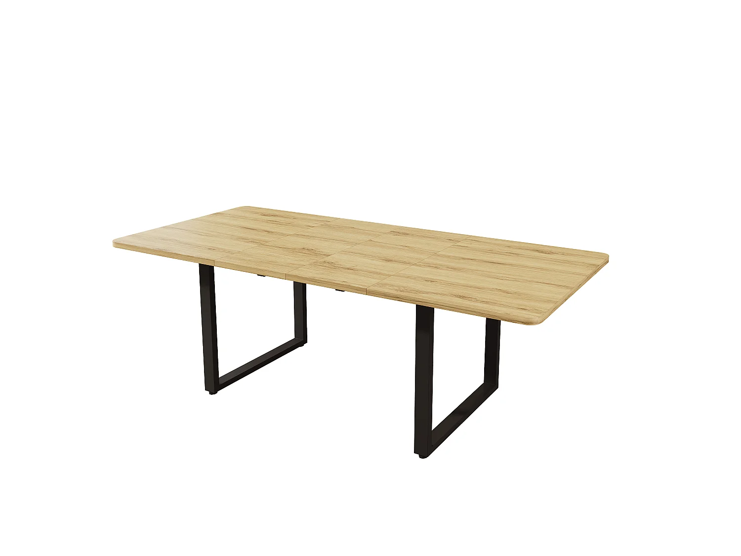 Table à manger extensible 140/180/220x80 cm - idéale pour 6 à 10 personnes - pieds en métal - Style moderne - Naturel