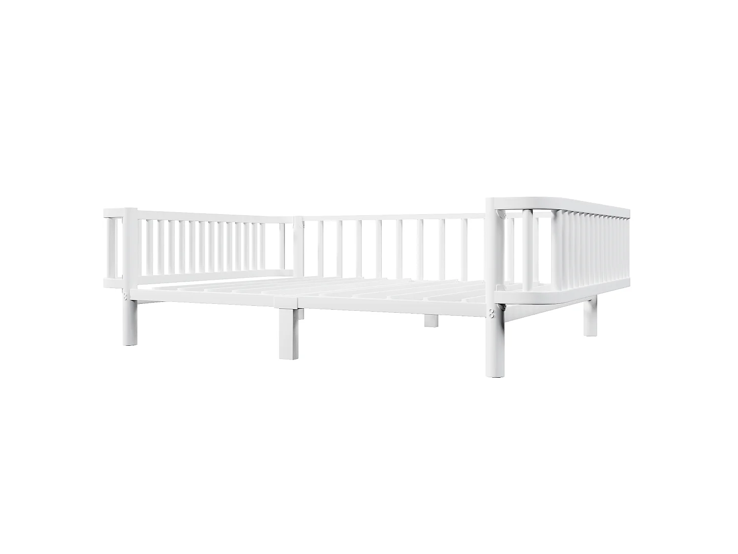 Sofá cama de metal 140x200 cm - Estructura robusta de acero - Somier de láminas metálicas - Diseño moderno - Blanco (sin colchón)