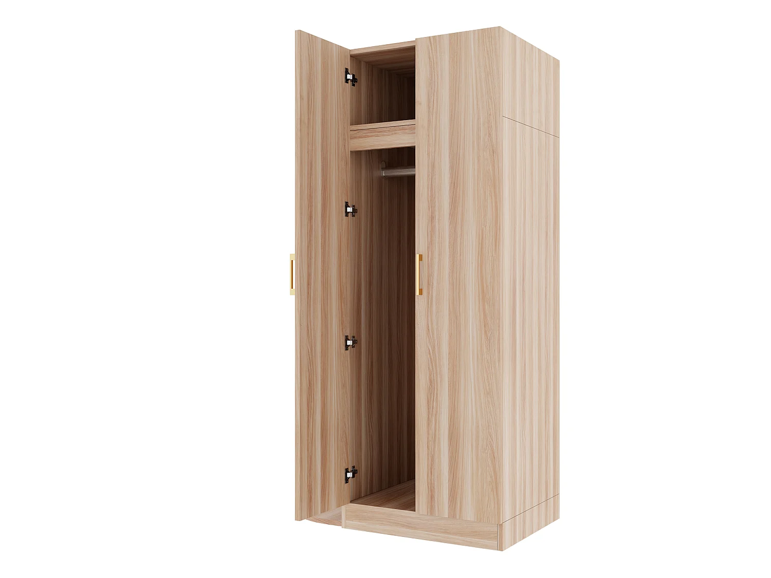 Szafa 90 x 55 x 170 cm - 2 drzwi - 1 szuflada - naturalny