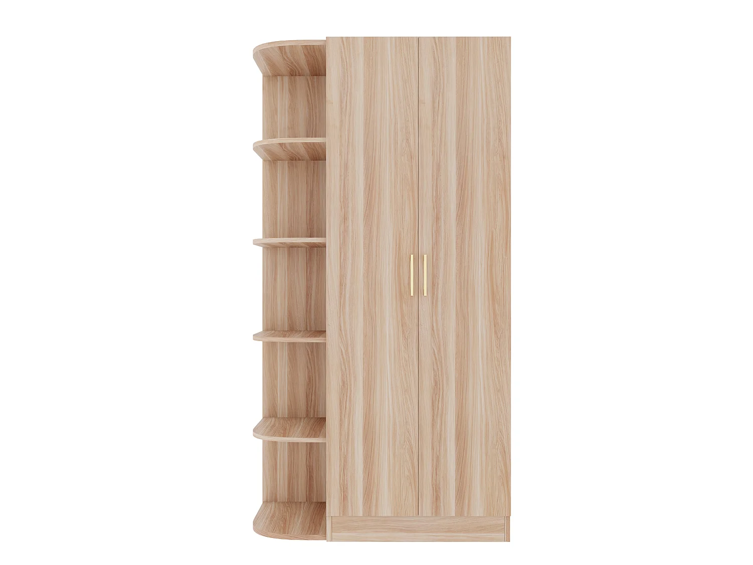 Szafa 90 x 55 x 170 cm - 2 drzwi - 1 szuflada - naturalny