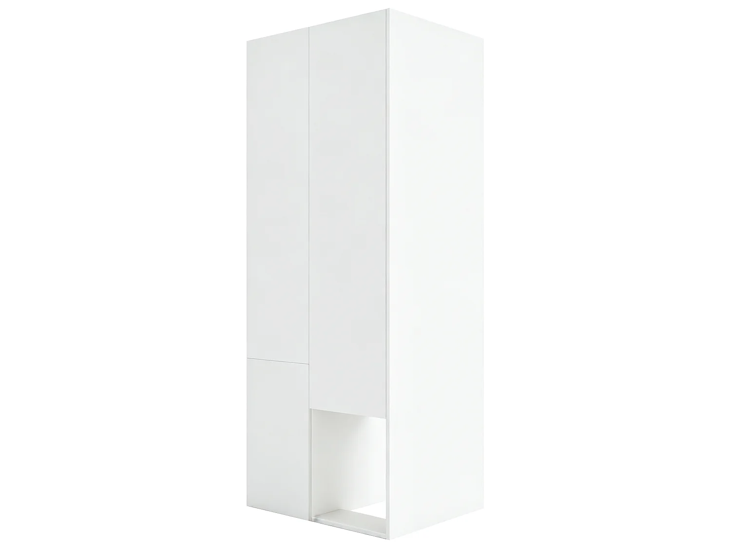 Szafa 70 × 55 × 175 cm - z 3 szufladami - z przegrodami do przechowywania - biała