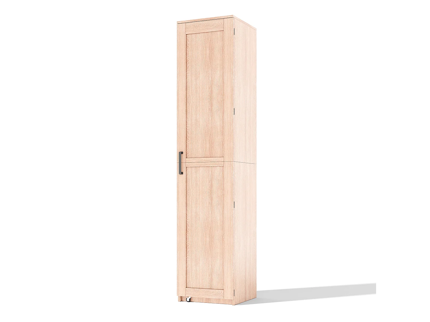 Køkkenbuffet 40x40x183cm - med 1 dør - justerbare hylder - med krydderihylde - Natur