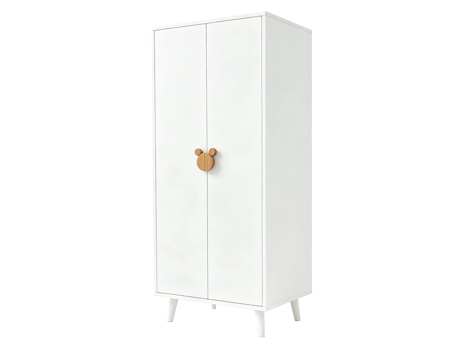 Skåp 70 × 55 × 170 cm - 2 dörrar - med förvaringsfack - vit