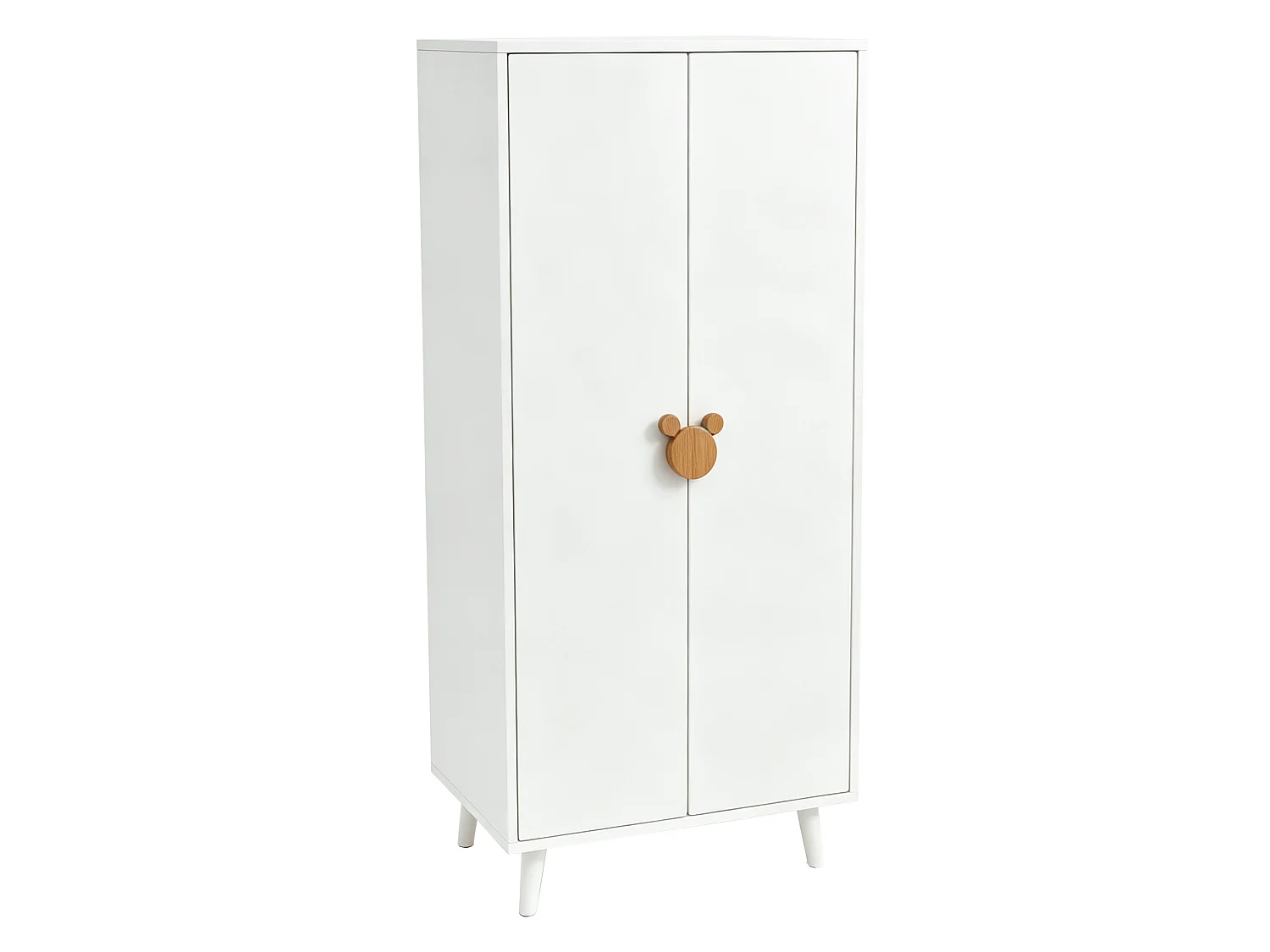 Skåp 70 × 55 × 170 cm - 2 dörrar - med förvaringsfack - vit