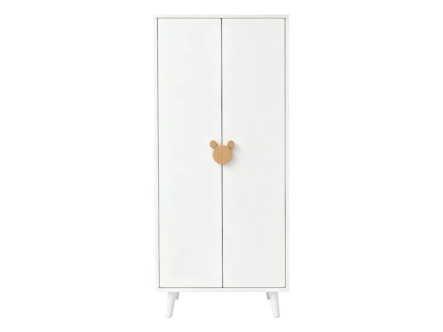 Skåp 70 × 55 × 170 cm - 2 dörrar - med förvaringsfack - vit