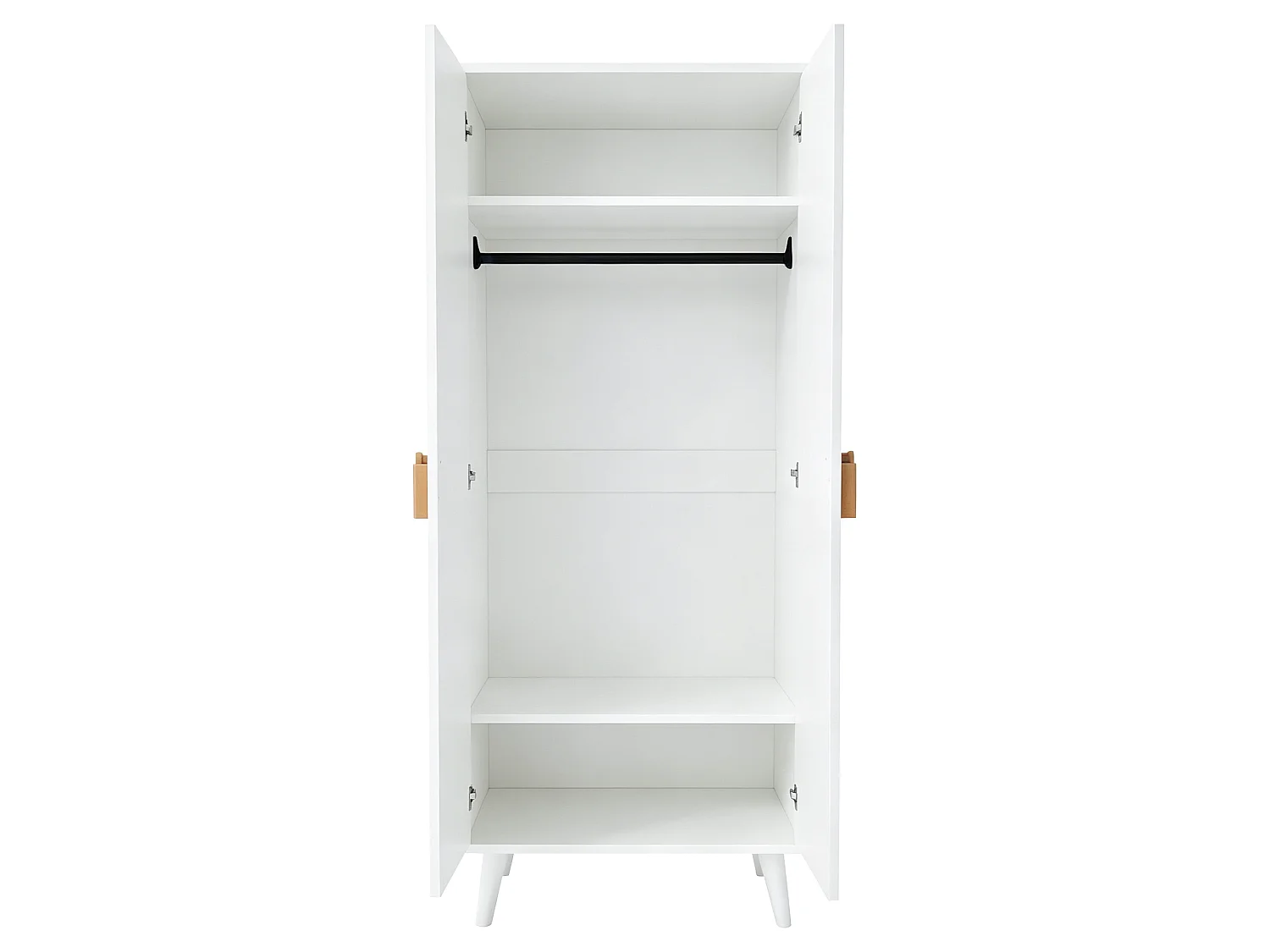Skåp 70 × 55 × 170 cm - 2 dörrar - med förvaringsfack - vit