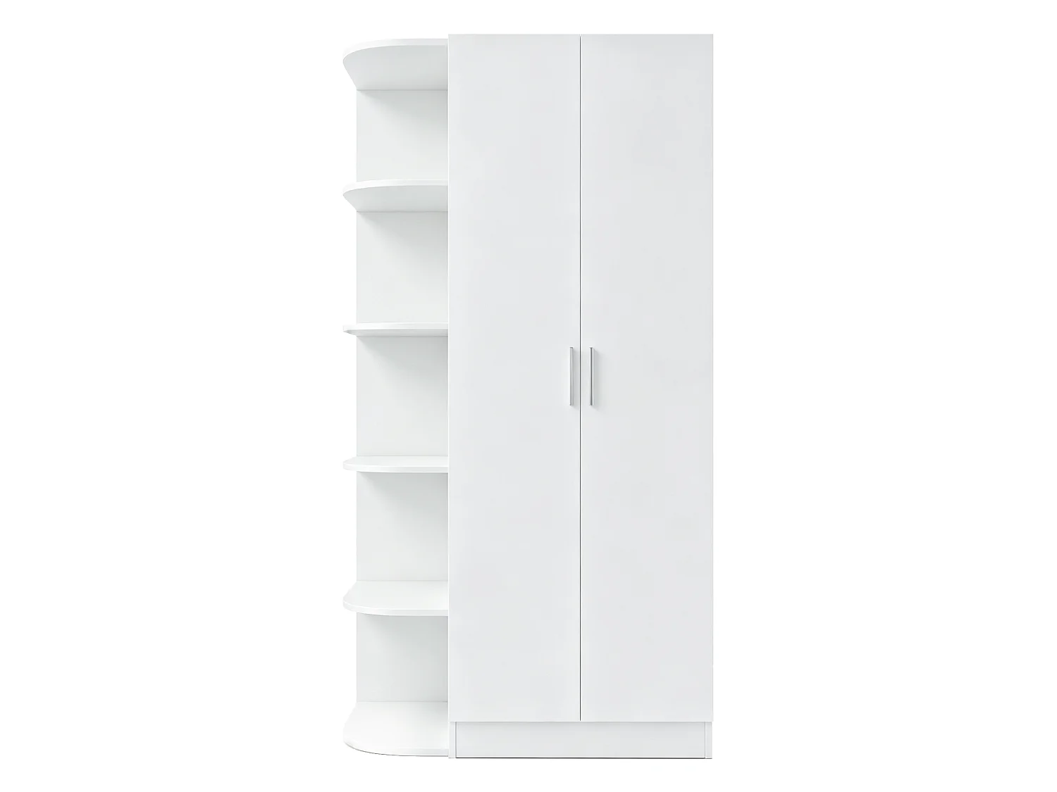 Schrank 90 x 55 x 170 cm - 2 Türen - 1 Schublade - weiß