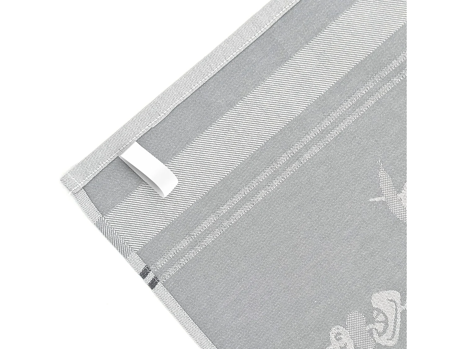 Lot de 2 torchons de cuisine toile collection BARB 50x70 cm gris