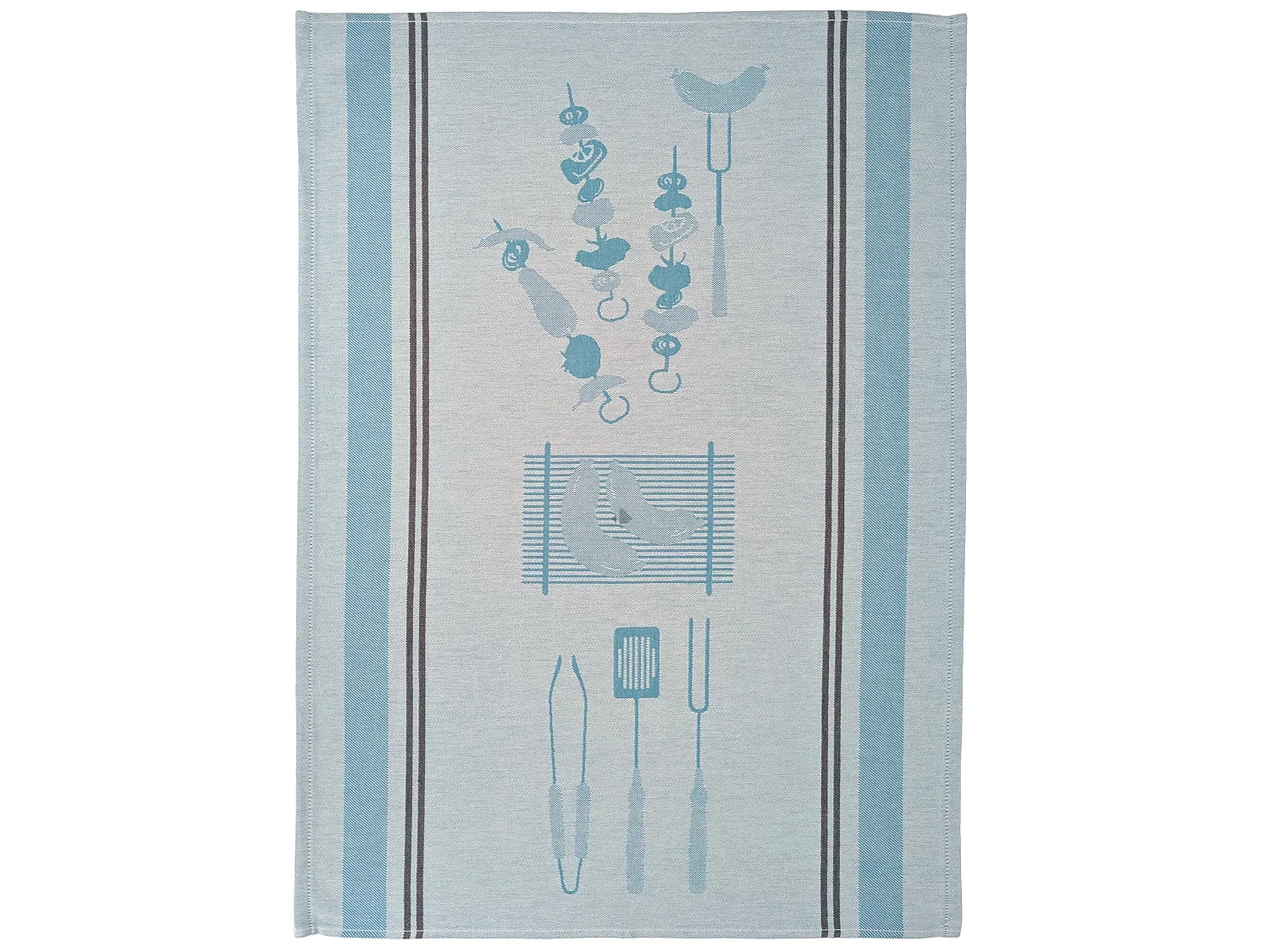 Lot de 2 torchons de cuisine toile collection BARB 50x70 cm vert
