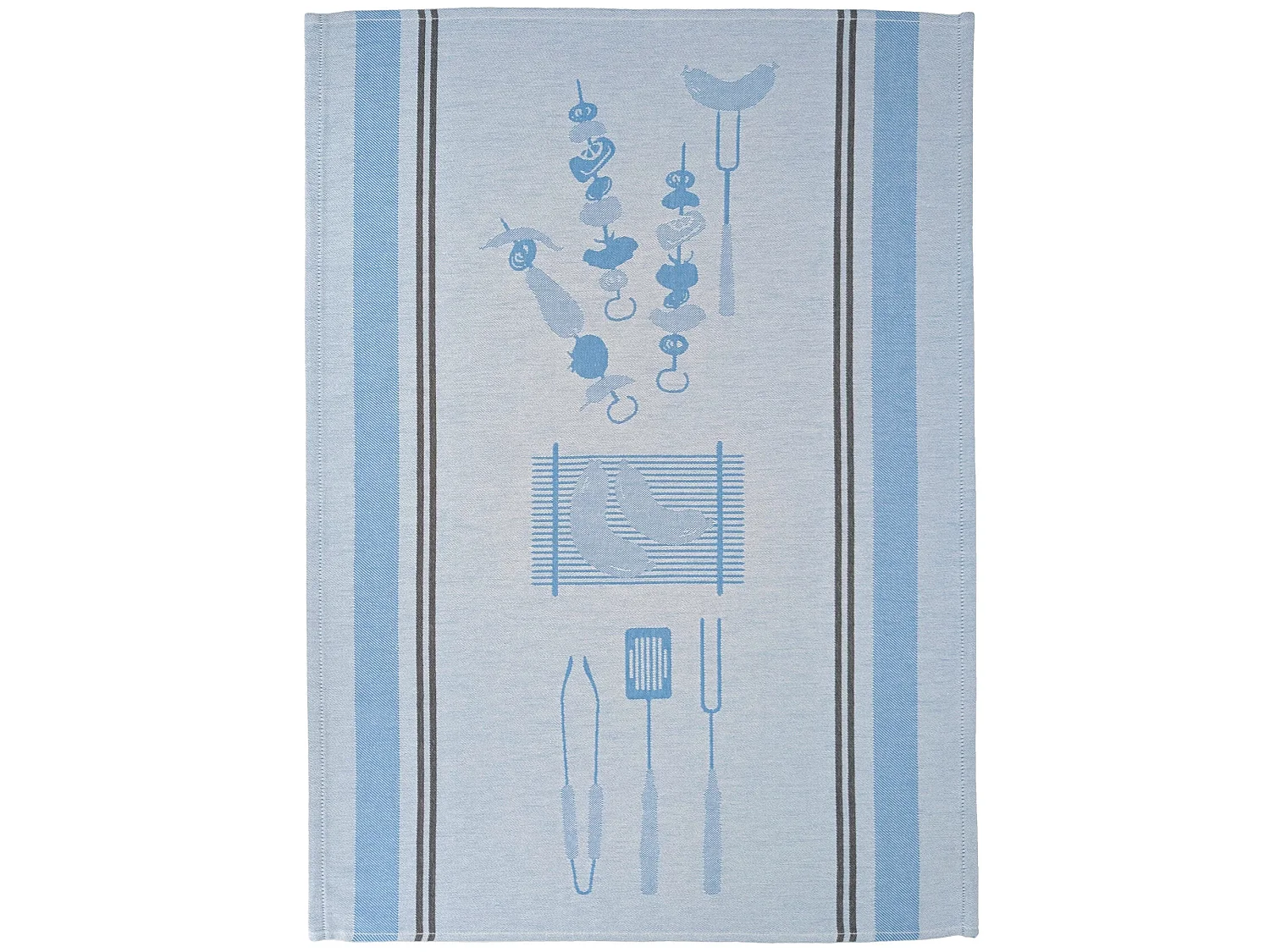 Lot de 2 torchons de cuisine toile collection BARB 50x70 cm bleu