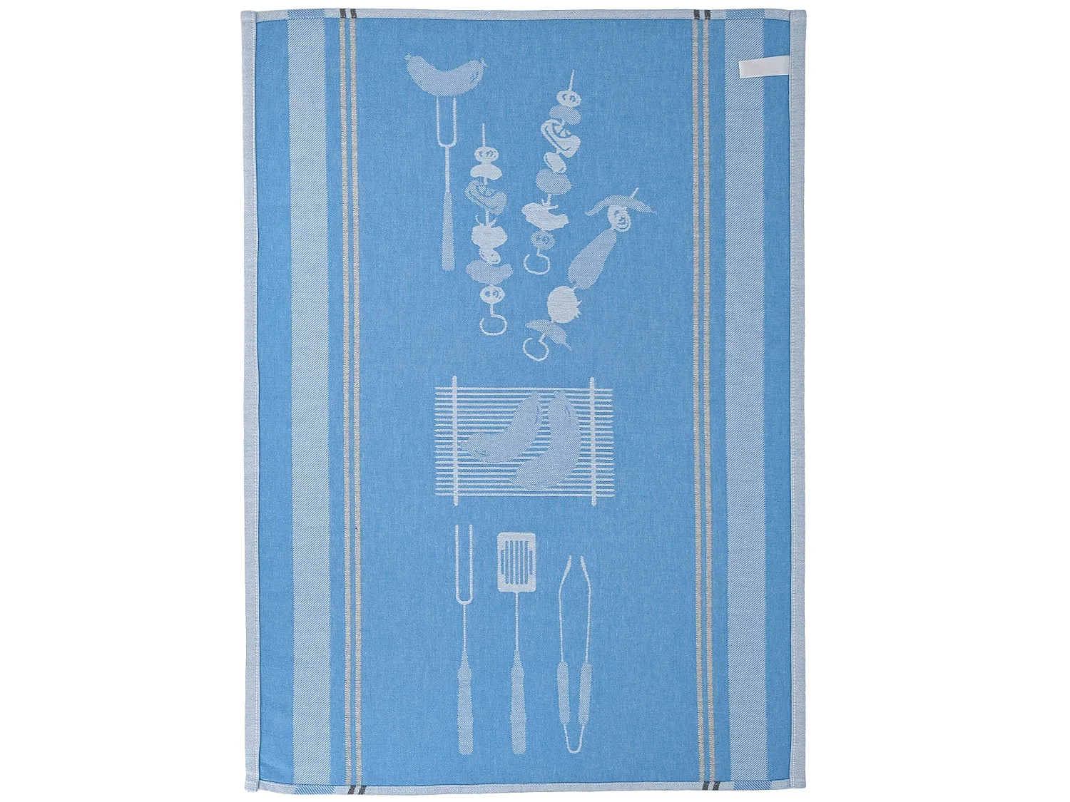 Lot de 2 torchons de cuisine toile collection BARB 50x70 cm bleu