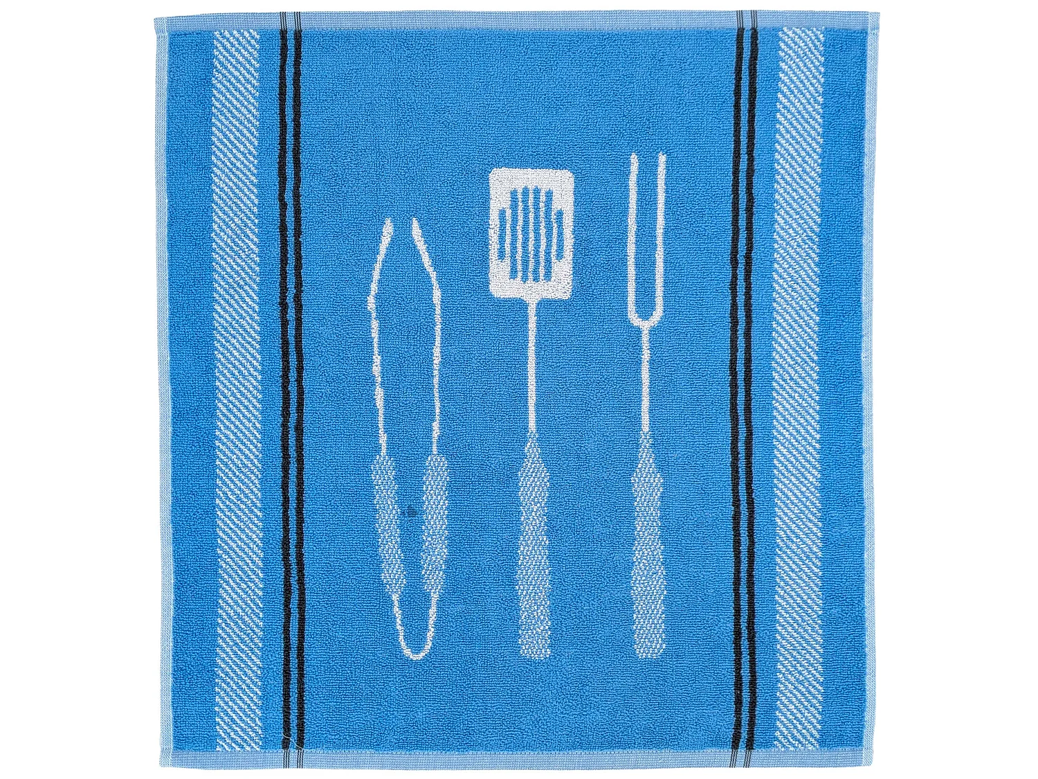 Lot de 2 torchons de cuisine éponge collection BARB 50x50 cm bleu