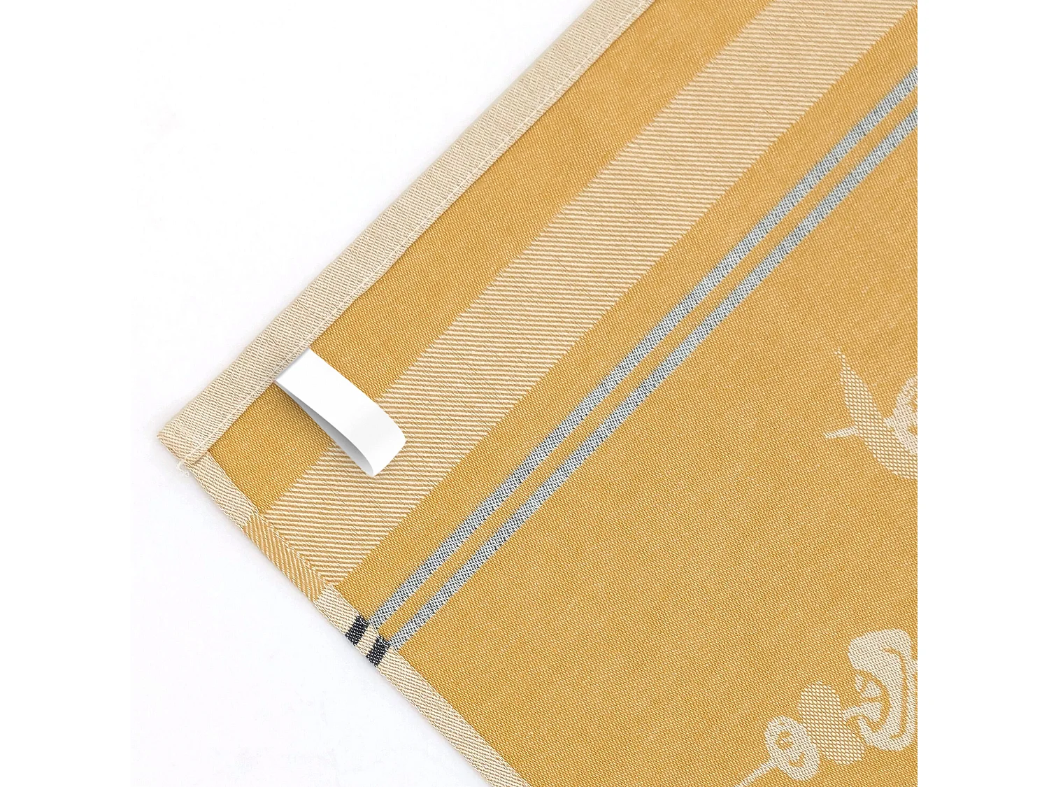 Lot de 2 torchons de cuisine toile collection BARB 50x70 cm jaune