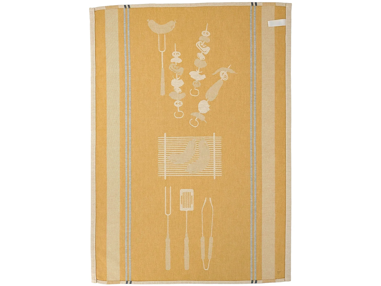Lot de 2 torchons de cuisine toile collection BARB 50x70 cm jaune