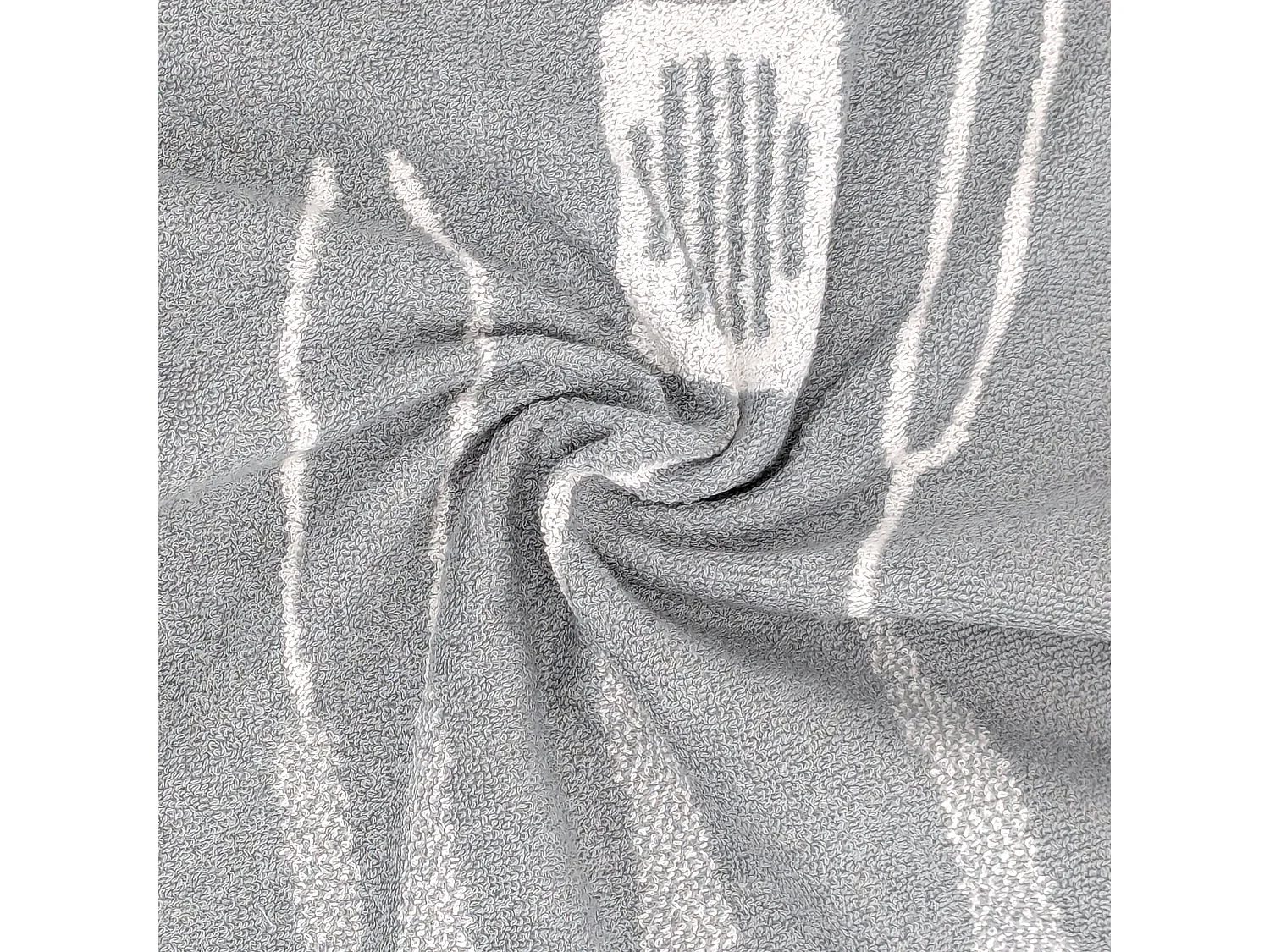 Lot de 2 torchons de cuisine éponge collection BARB 50x50 cm gris