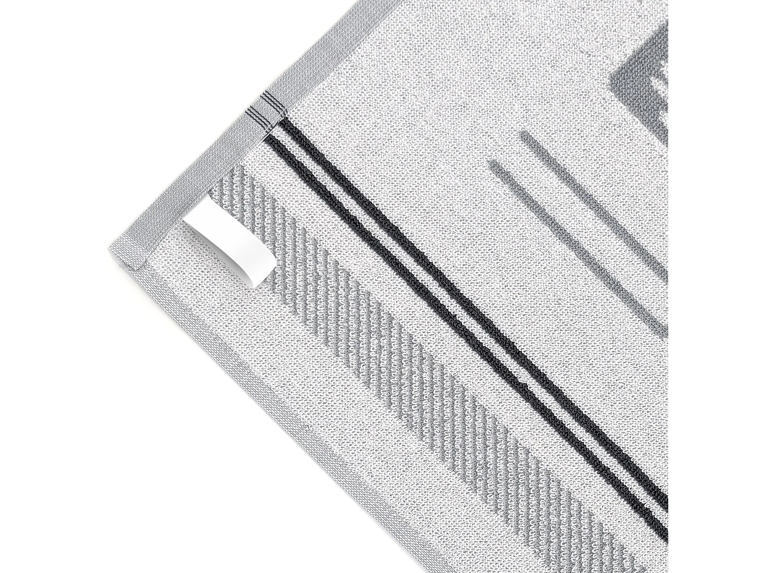 Lot de 2 torchons de cuisine éponge collection BARB 50x50 cm gris