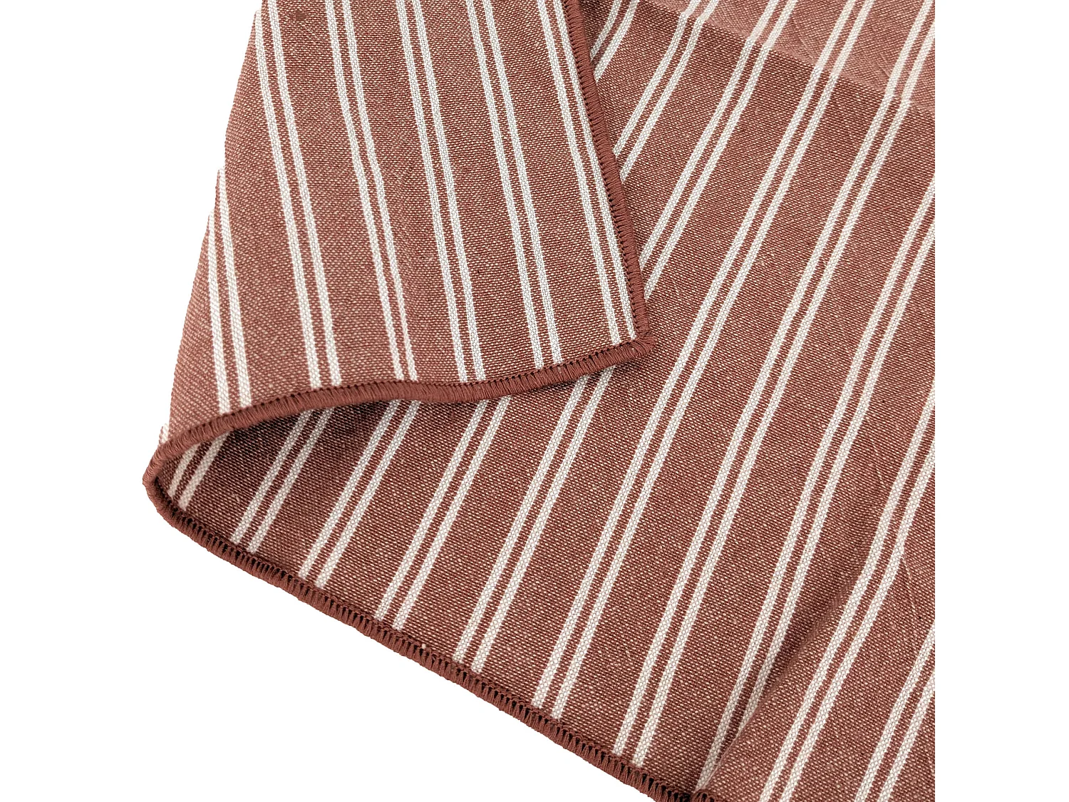 Lot de 3 torchons de cuisine coton 50x70 cm LILI marron terre cuite