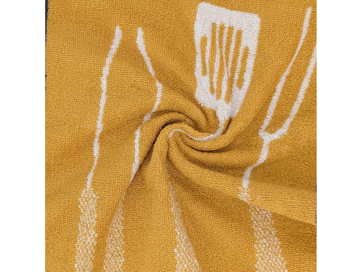 Lot de 2 torchons de cuisine éponge collection BARB 50x50 cm jaune