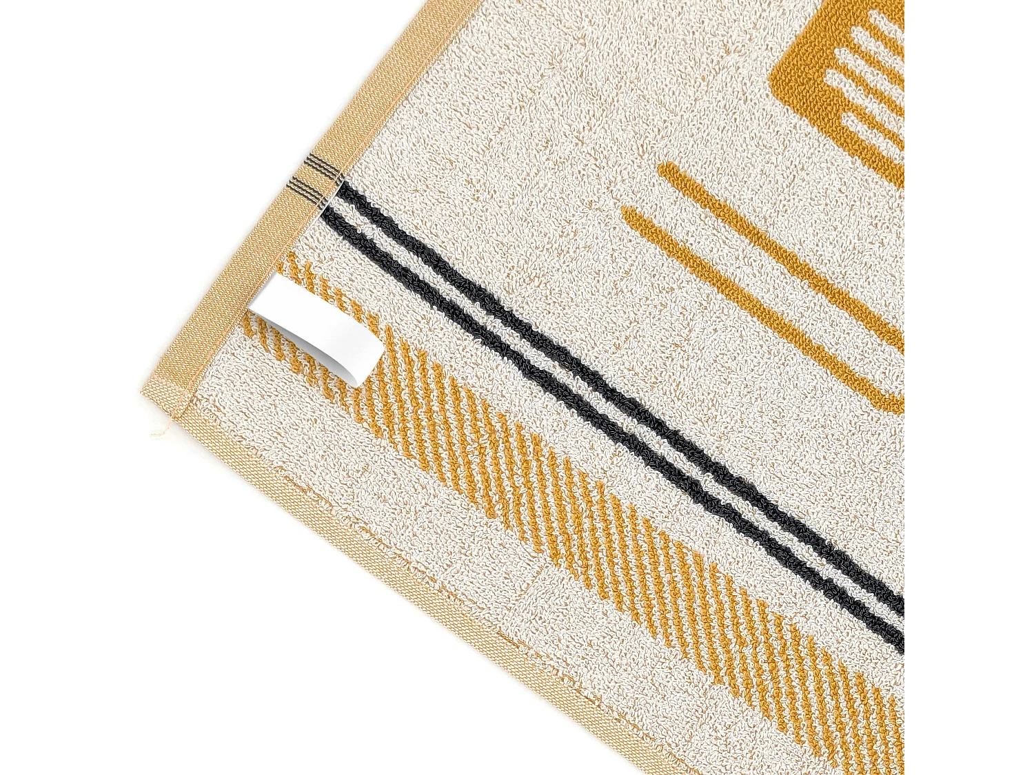 Lot de 2 torchons de cuisine éponge collection BARB 50x50 cm jaune