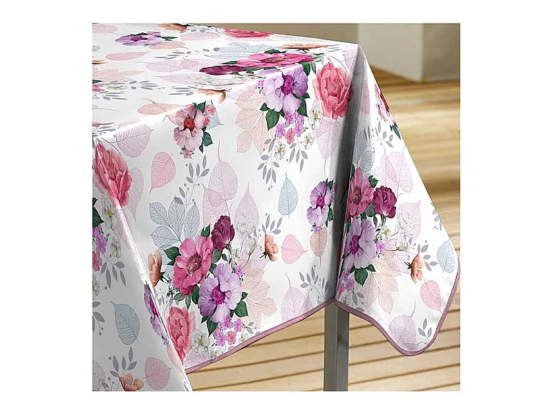 Nappe Toile Cirée "Rossana" 140x240cm Rose