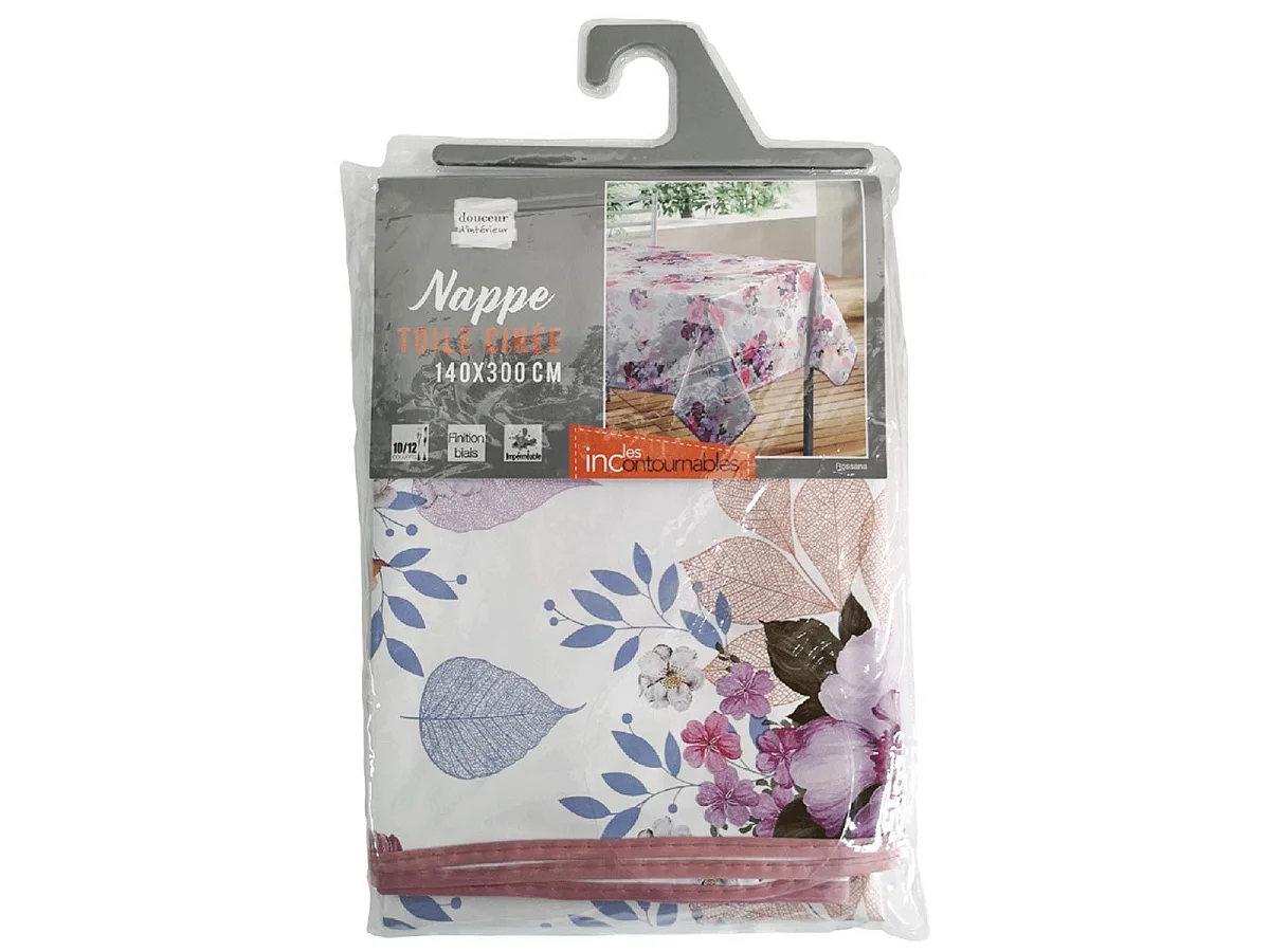 Nappe Toile Cirée "Rossana" 140x300cm Rose