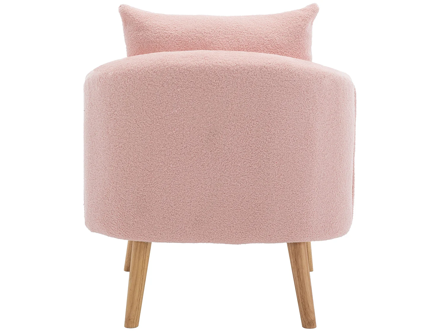 Fauteuil 71/72/71 cm avec coussin dossier Lammfell-Optik rose