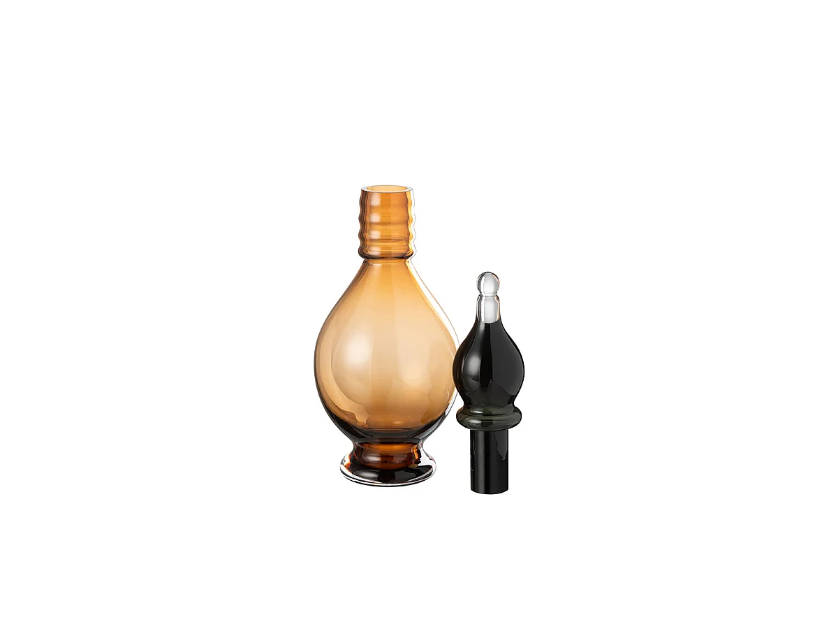 Vase Bouchon Fiole en Verre "Jo" 40cm Marron