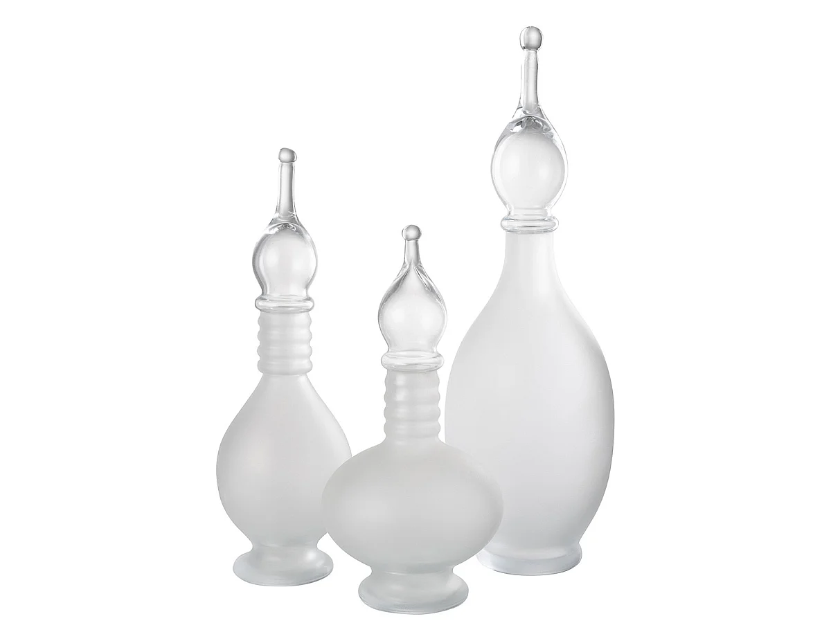 Vase Bouchon Fiole en Verre "Jo" 40cm Transparent
