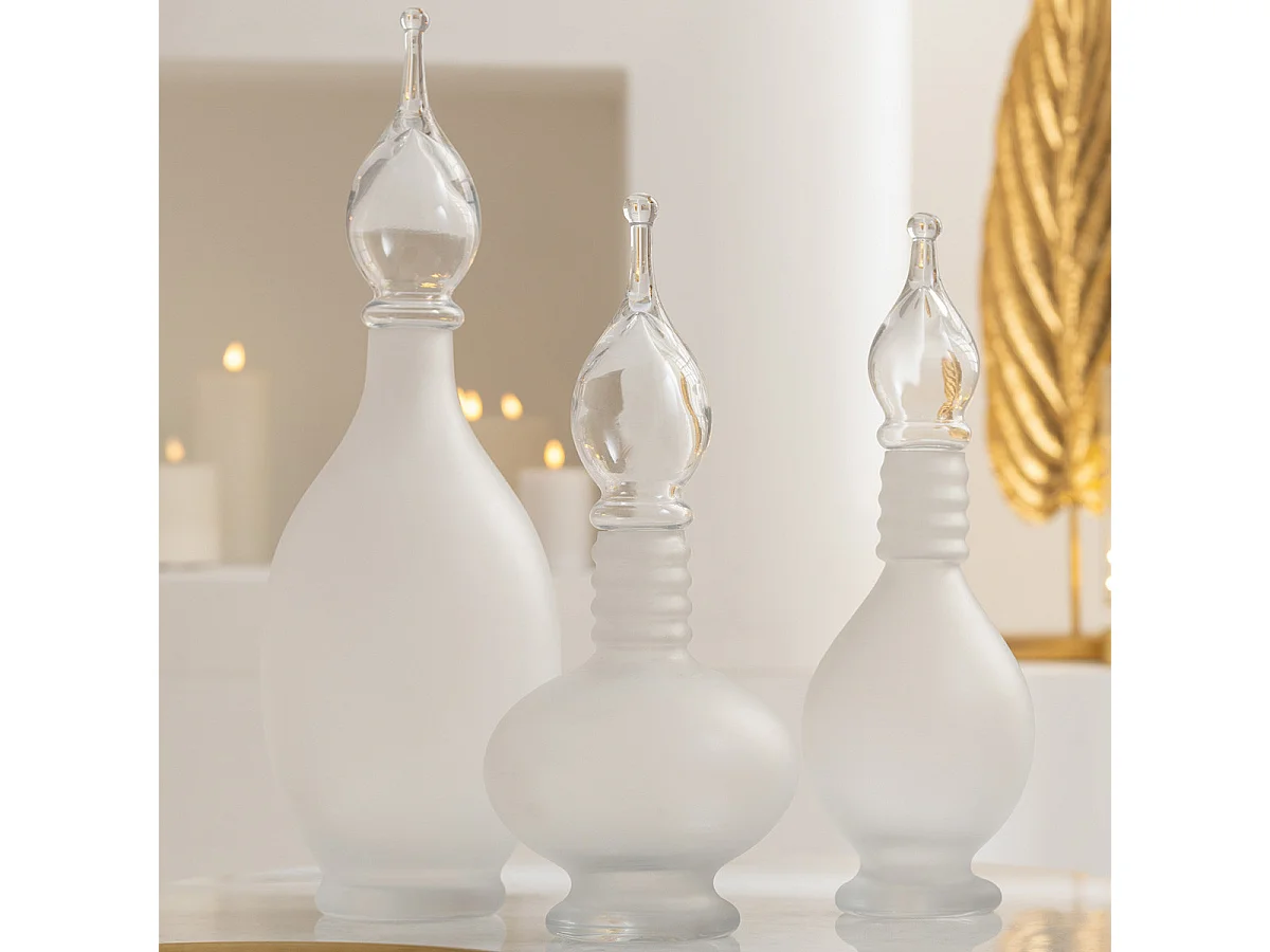 Vase Bouchon Fiole en Verre "Jo" 40cm Transparent