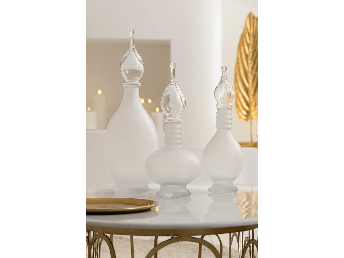 Vase Bouchon Fiole en Verre "Jo" 40cm Transparent