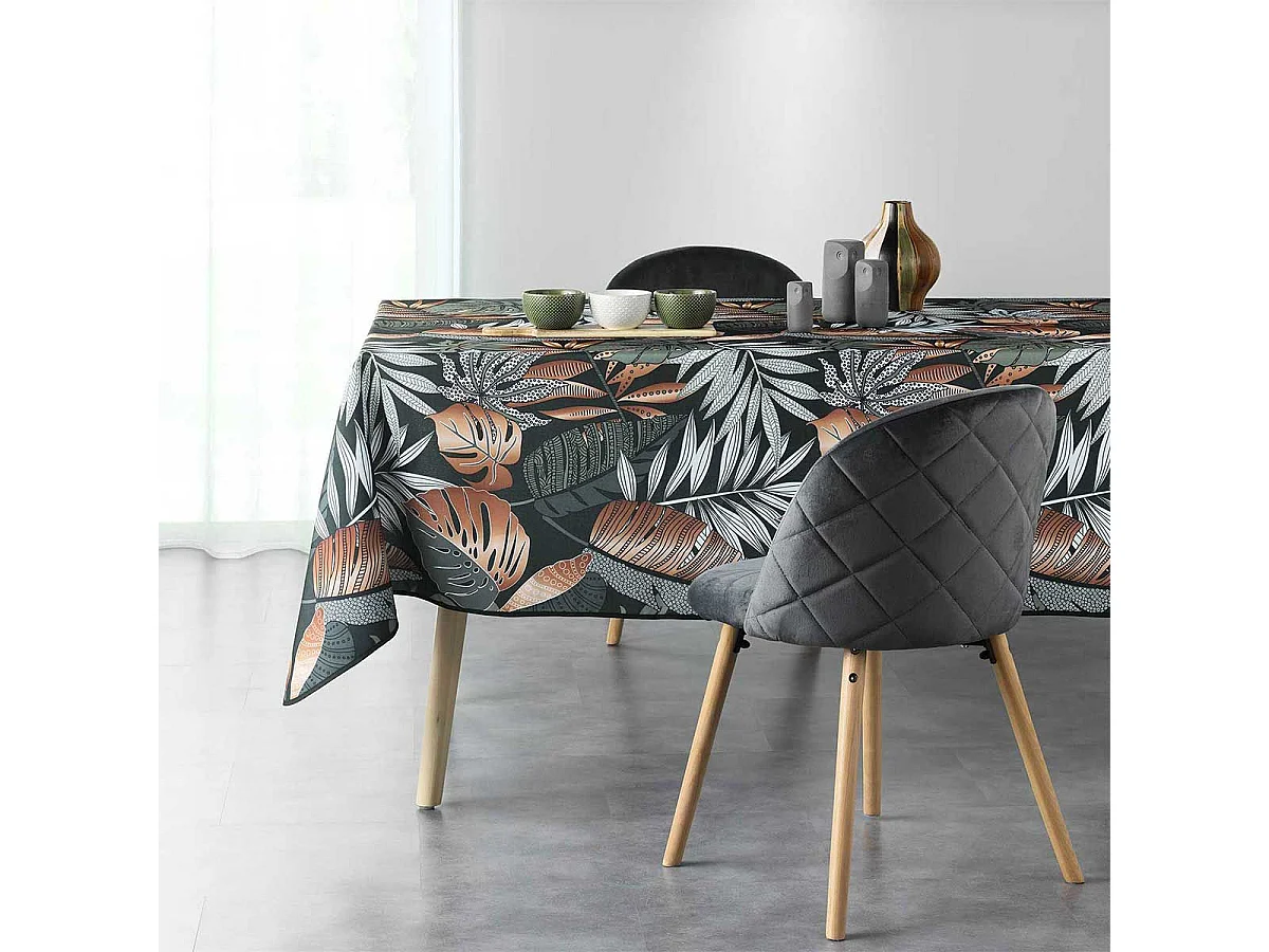 Nappe Imprimée "Alianor" 150x240cm Kaki