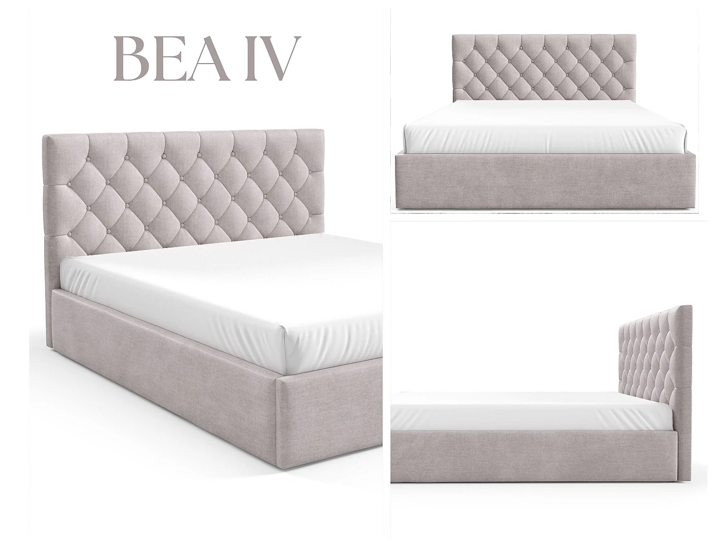 FURNISTAR Gestoffeerd bed BEA IV met opbergruimte 160x200 |Tweepersoonsbed met opbergruimte|Lattenbodem|Boxspring-look|zonder matras - Donkerblauw