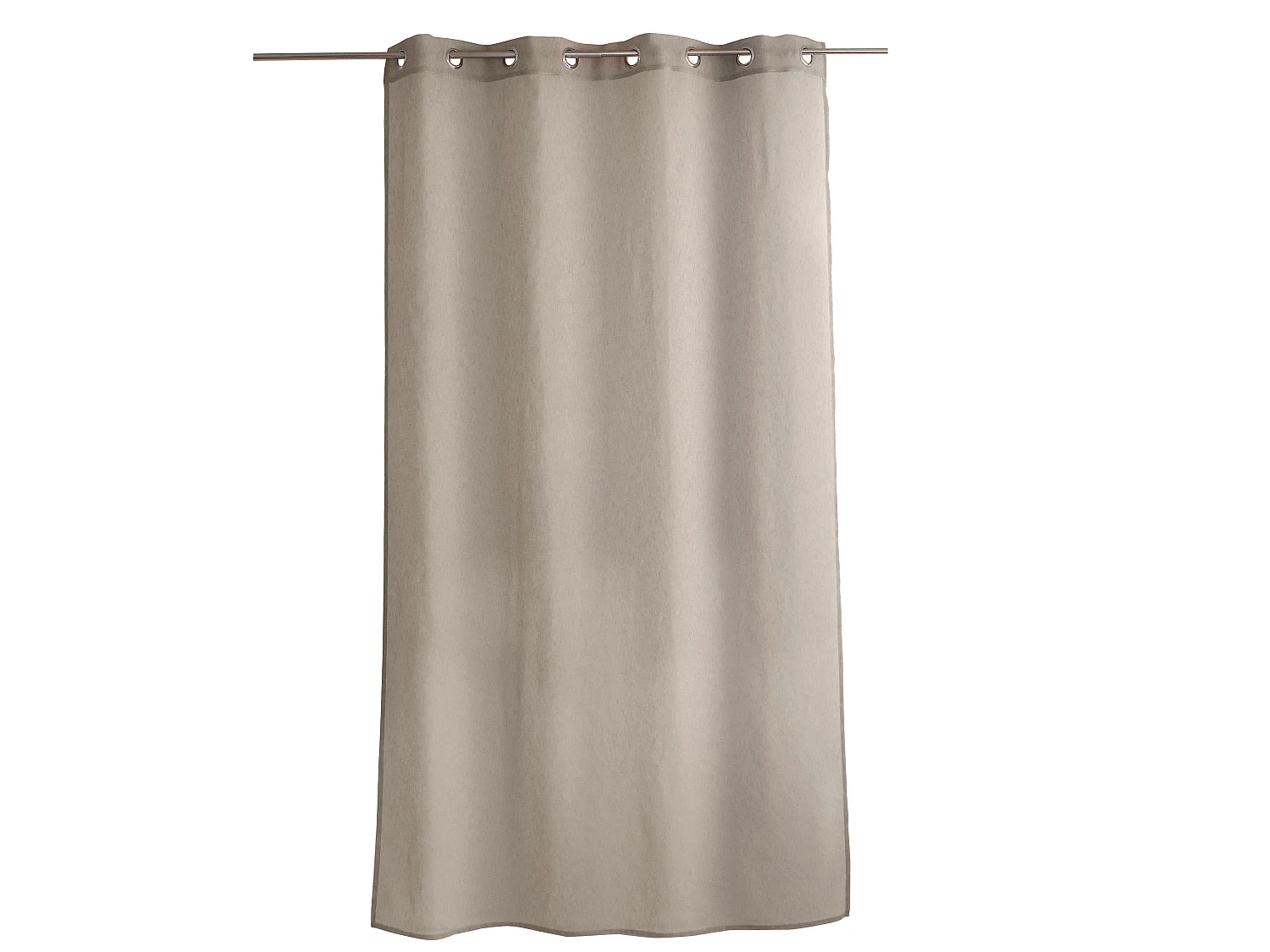 Voilages à œillets, Beige, 140x240cm, Lot de 2, Matière texturée, Collection Sia, CMADECO - Beige