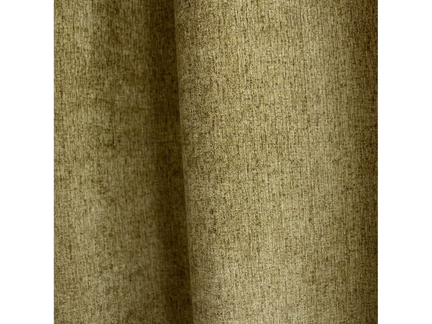 Rideau Thermique à Œillets, kaki chiné, 140x240 cm, Velours Chenillé, Collection Alpaga, CMADECO - Vert
