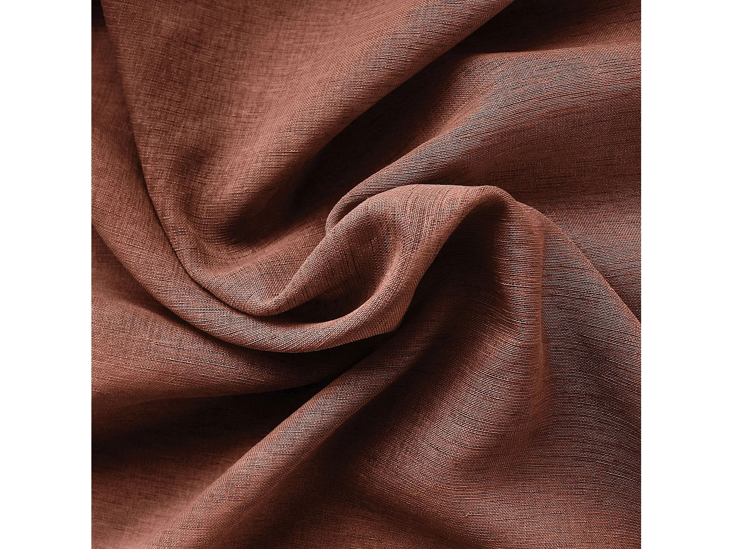 Voilage à œillets, marron, 140x240cm, Matière texturée, Collection Sia, CMADECO - Marron