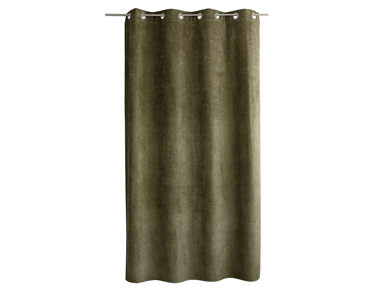Rideaux Thermique à Œillets, Vert foncé, 140x240 cm, Lot de 2, Velours Marbré, Collection Nuuk, CMADECO - Vert
