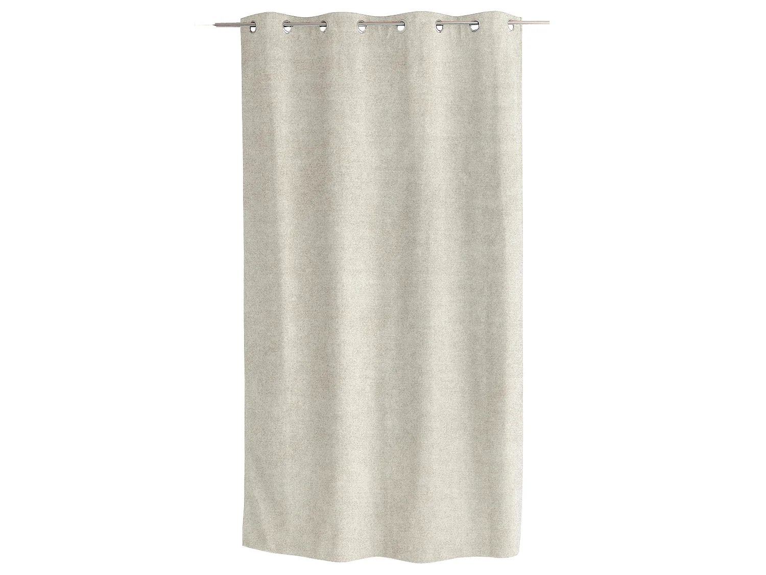 Rideaux Thermique à Œillets, Ecru, 140x240 cm, Lot de 2, Velours Marbré, Collection Nuuk, CMADECO - Beige