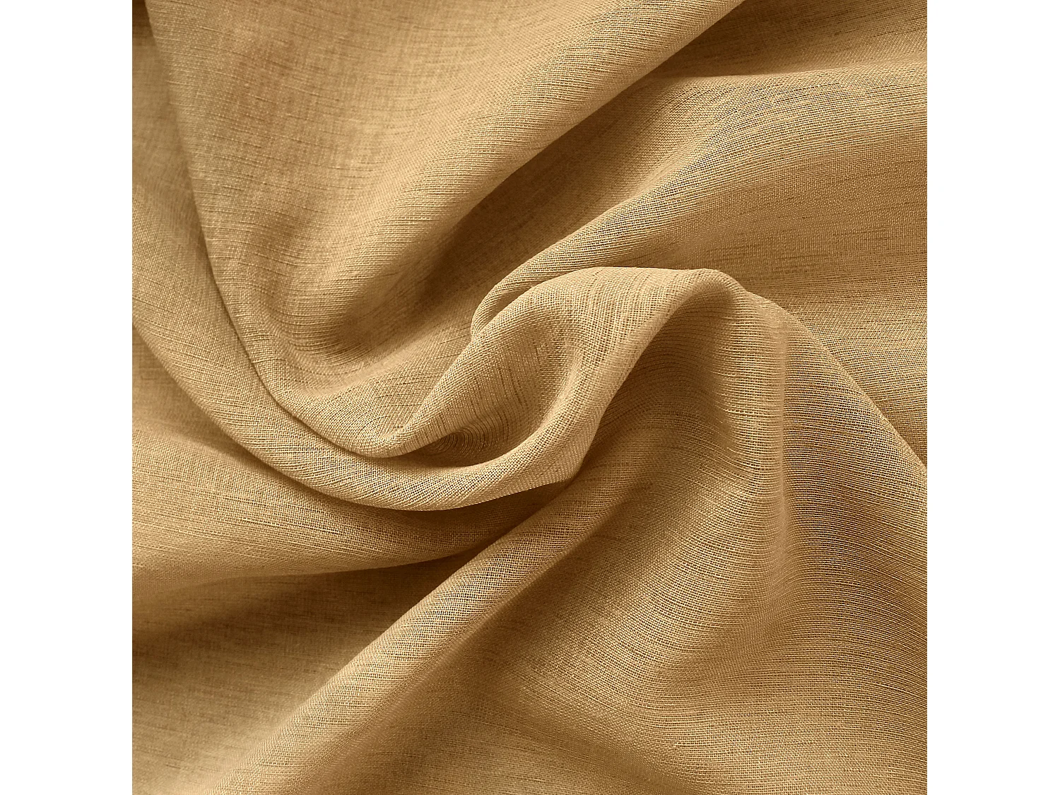 Voilages à œillets, jaune, 140x240cm, Lot de 2, Matière texturée, Collection Sia, CMADECO - Jaune
