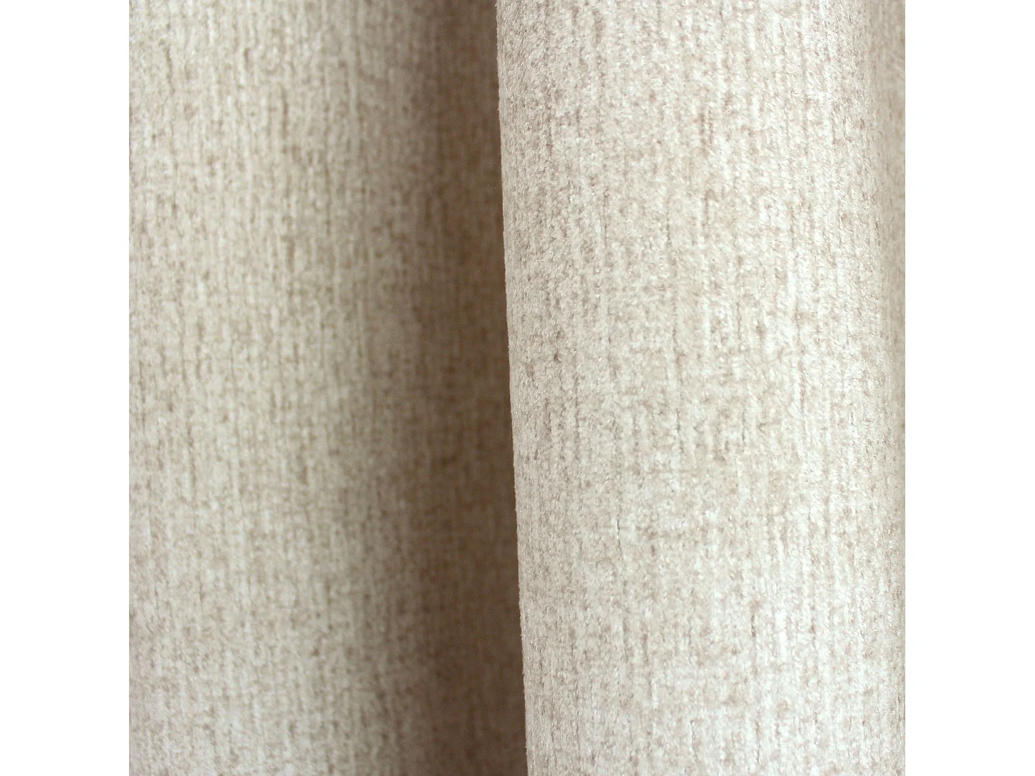 Rideaux Thermique à Œillets, Ecru chiné, 140x240 cm, Lot de 2, Velours Chenillé, Collection Alpaga, CMADECO - Beige