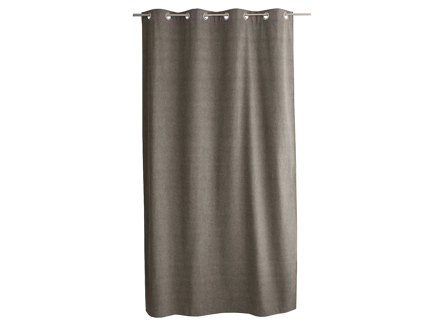 Rideaux Thermique à Œillets, Marron taupe, 140x240 cm, Lot de 2, Velours Marbré, Collection Nuuk, CMADECO - Marron
