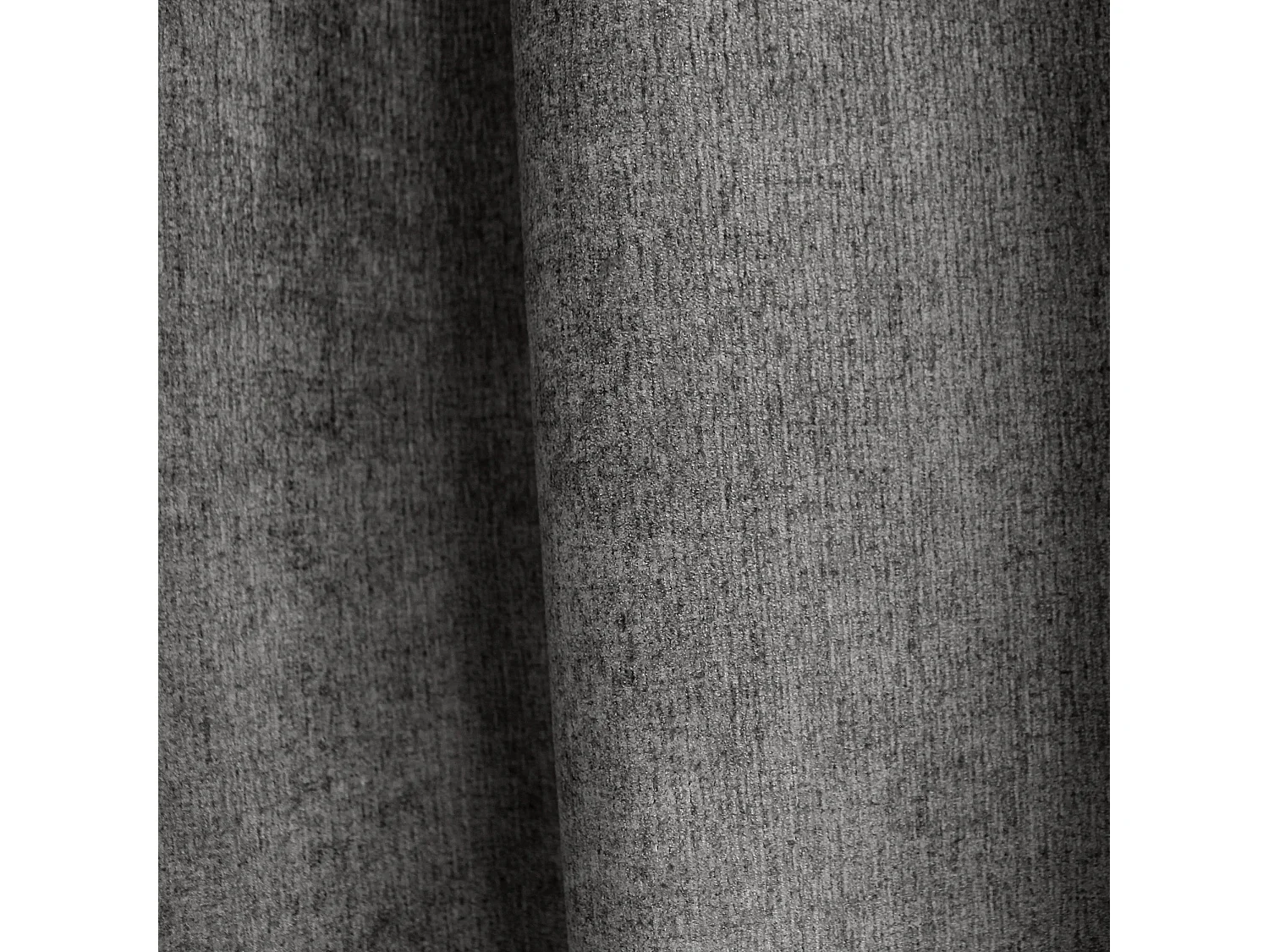 Rideaux Thermique à Œillets, Gris foncé chiné, 140x240 cm, Lot de 2, Velours Chenillé, Collection Alpaga, CMADECO - Gris