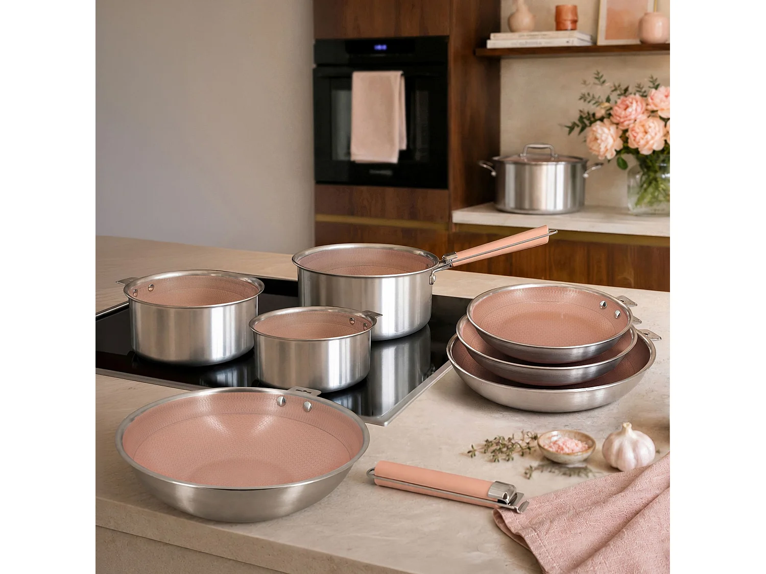 Menastyl - Lot 10 Pieces Aglae En Acier Inoxydable Rose