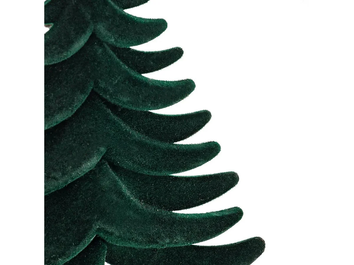 Sujet de Noël Sapin "Velours" 14cm Vert