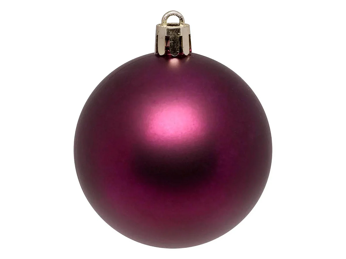 Lot de 4 Boules de Noël "Maison des Couleurs " 8cm Violet
