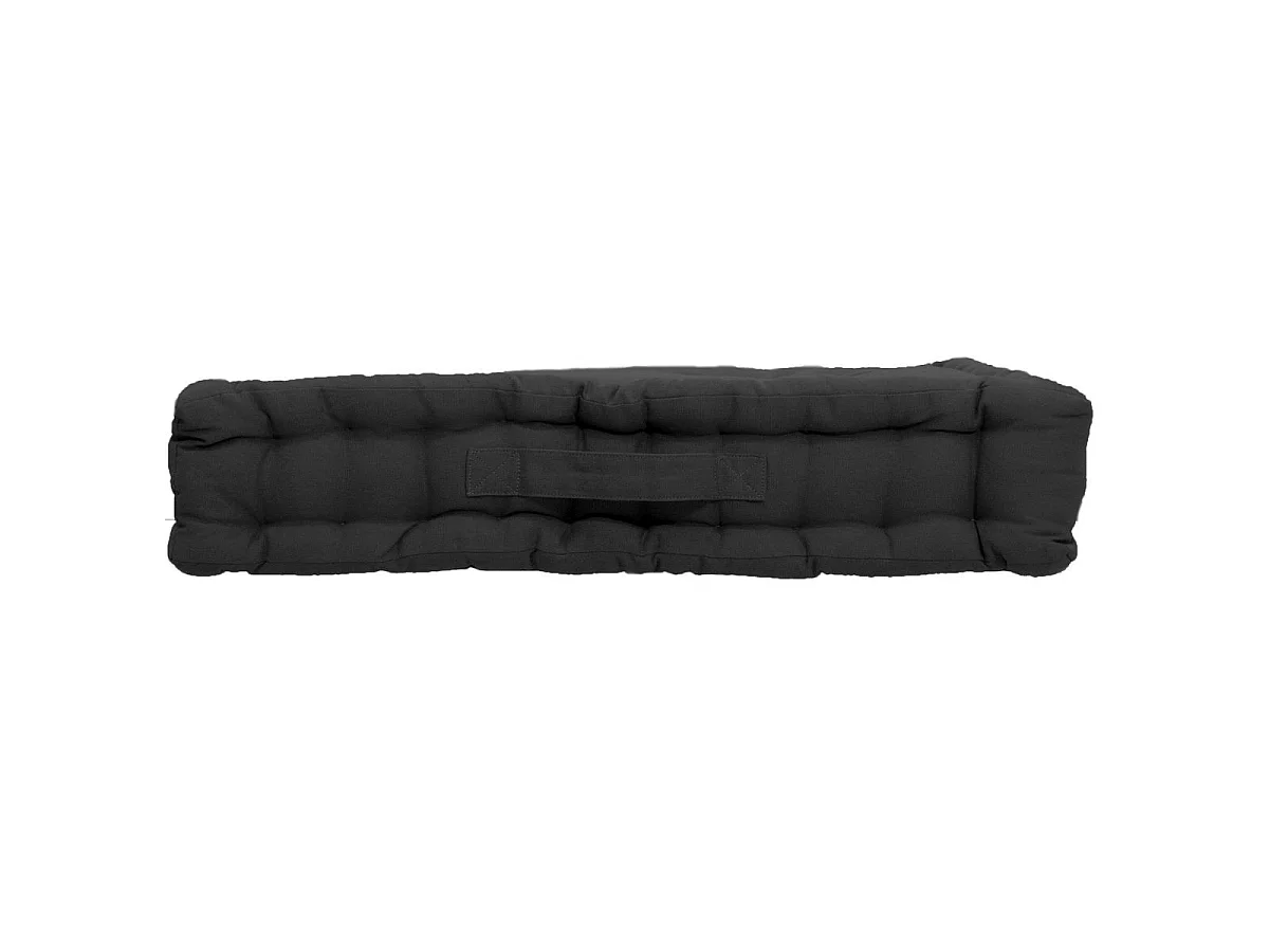 Coussin de Sol Uni "Panama" 50x50cm Anthracite