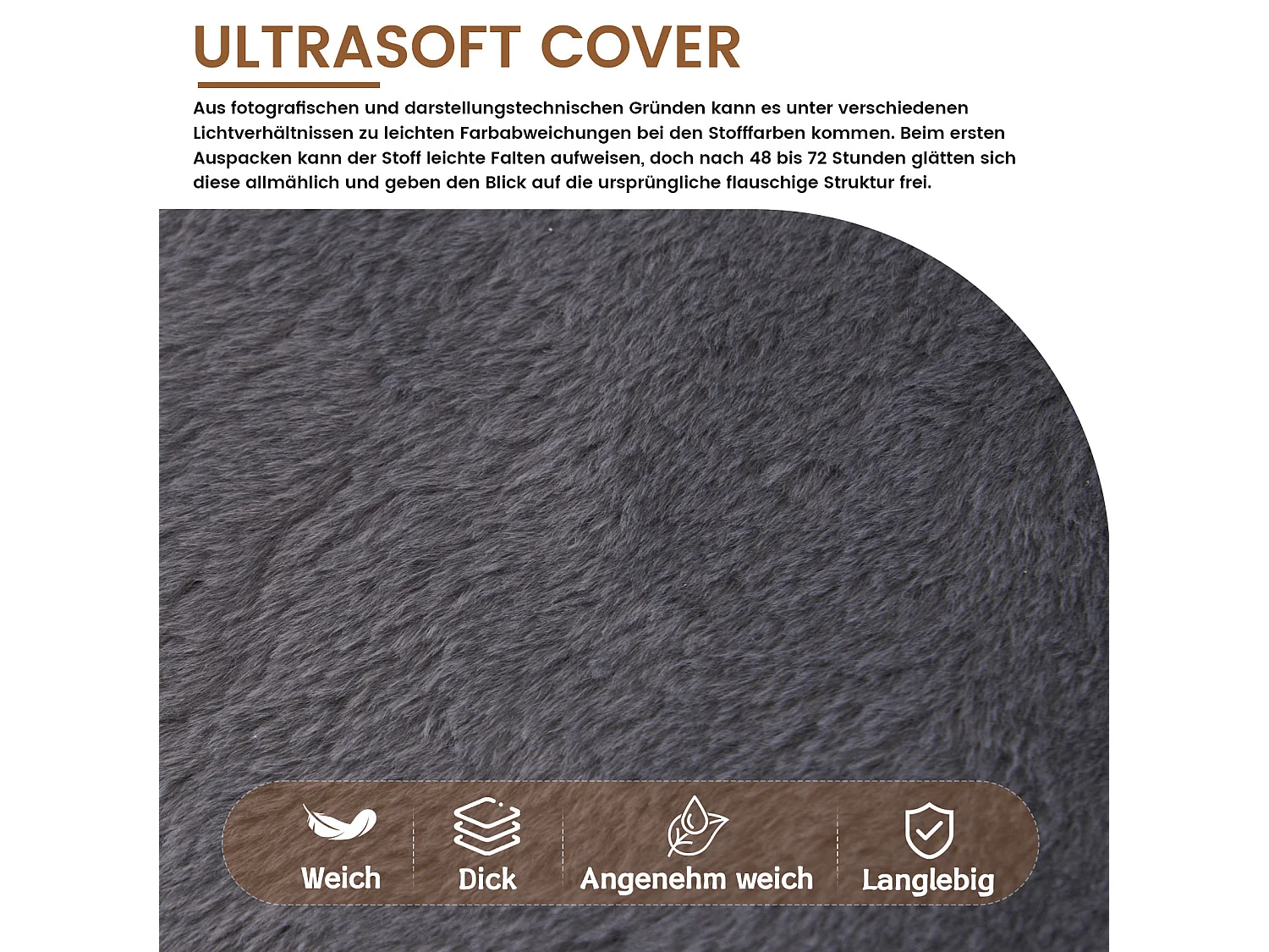 Grå sittpuff 123x111x75 cm i polyester, ergonomisk, för vardagsrum