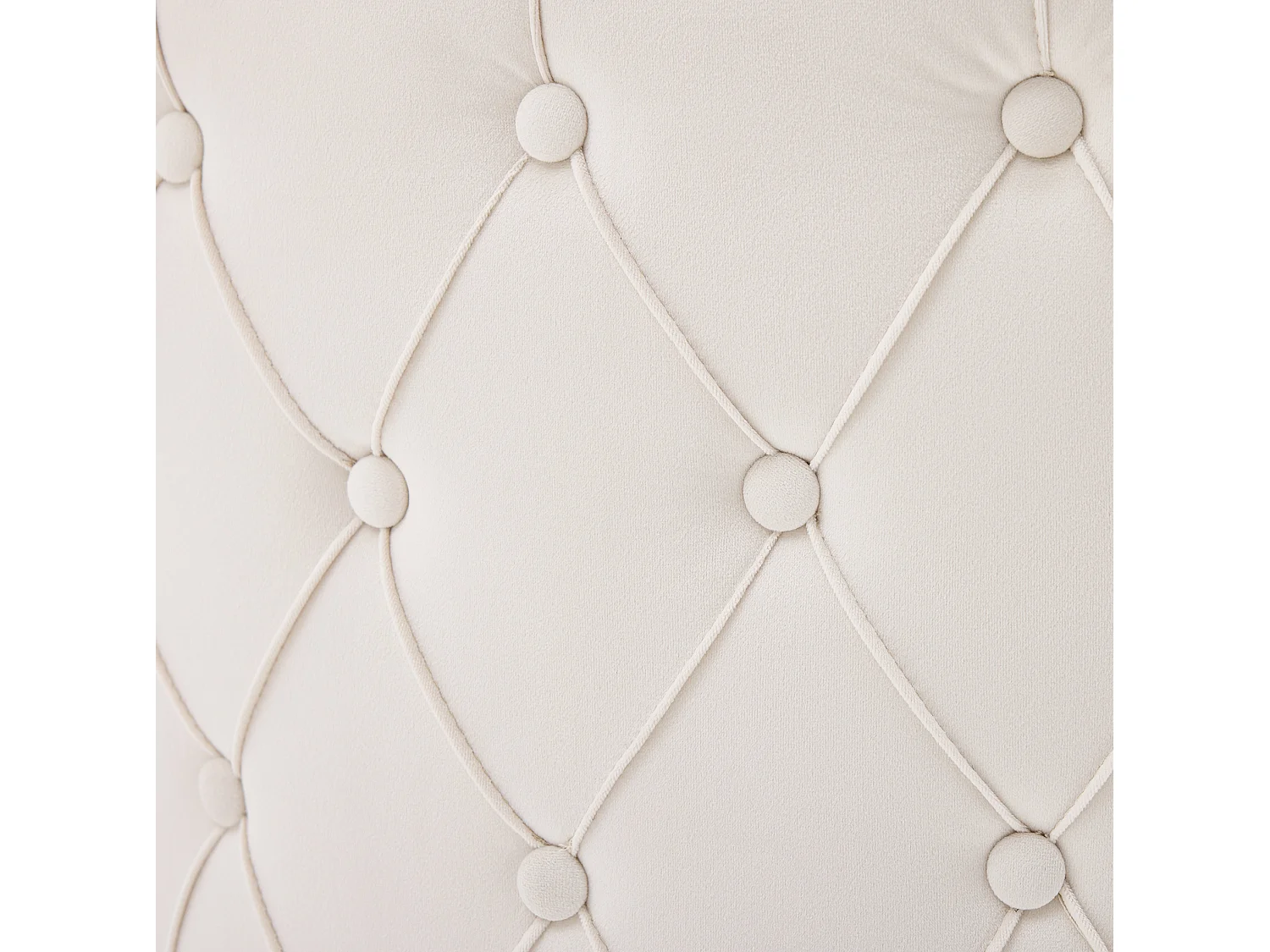 Juego de 6 sillas de comedor en terciopelo beige con estructura metálica dorada, cómodas y elegantes
