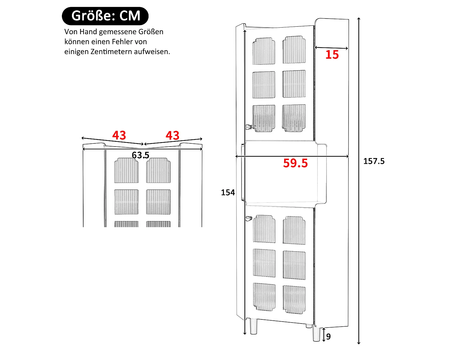Credenza ad angolo nera con LED regolabile, 2 moduli, ripiano centrale aperto, dispositivi anticaduta, per soggiorno e sala da pranzo