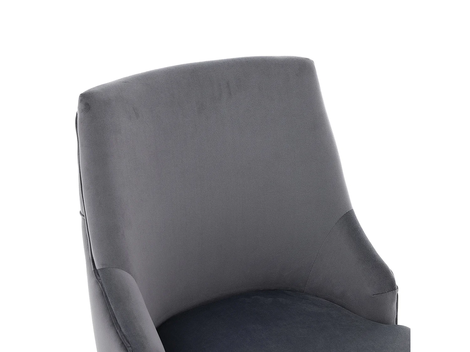 Set di 6 sedie da pranzo in velluto grigio con gambe metalliche argentate, confortevoli ed eleganti